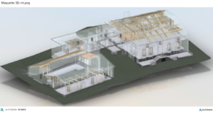 Modelisation BIM Revit a partir releve scanner laser 3D